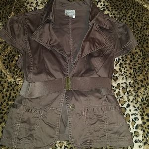 Brown Blazer type jacket with belt